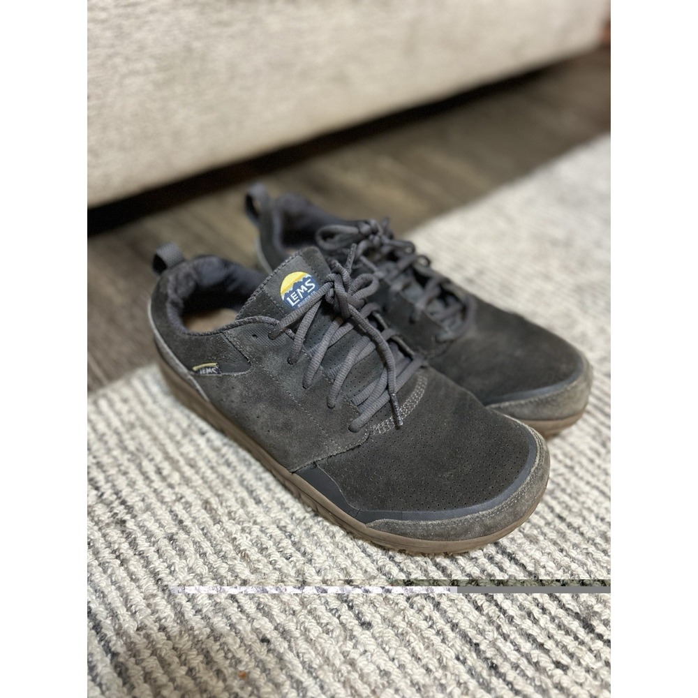 Lems Primal Zen Suede Men's 12 Women's 13.5 Graphite Barefoot Minimalist Sneaker